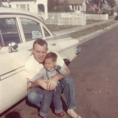 Roy and his dad with the '59 Chevy