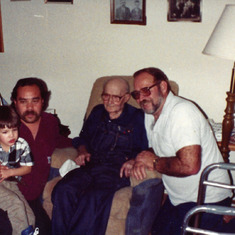 4 Generations of Fletchers: Son Roy Jr (JR), Roy, Grandpa Bill Fletcher, and father Carl.