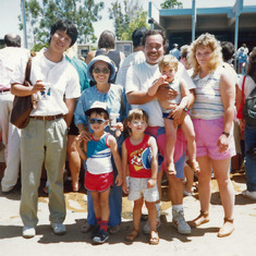 Roy with cousin Takashi, his mom, Marsha, JR, Josh, and Allen