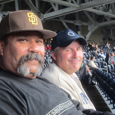 Roy and Patrick at Padres game.