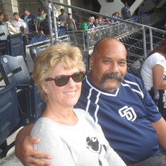 Roy and Jackie at the Padres game.