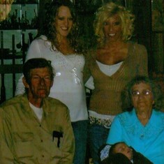 5 generations of shaulis ( in back- Sarah(Roy's grand daughter), Pam (Roy's daughter), June Domer, (Roy's mother, Roy And Payton ( Roy's Great Grand son)