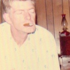 Roy Smoking a cigar after is first grand child was born