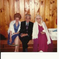 MY NANA ,GRANDAD HANDS AND MY AUNTIE JO AT MY SISTER MICHELLES WEDDING..