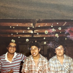 With best friends from Mexico Alberto and Lalo Aguilar