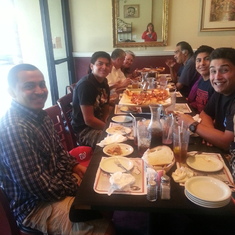 5/18/13: celebrating Gabriel's birthday with family and friends at Petrillo's