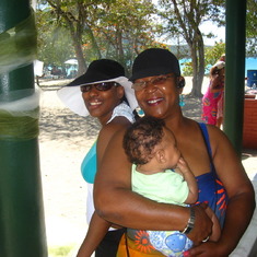 Auntie Yvette, baby Terrence and Marsha, April 20, 2008