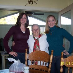 Christina, with Grandma Ruby, and her cousin LeAnn