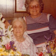 Ruby Taylor with her Mother Grandma Elizabeth in Louisville, KY at Sister Pat's house.  Two of the prettiest ladies in my life.