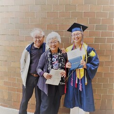 With her graduating granddaughter, Sofie
