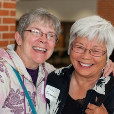 Anita Crowell and Ruby Iwamasa - community treasures!  (2012)