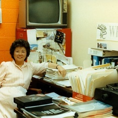 Ruby's Delta College, WUCM TV-19 office  (circa 1970s)