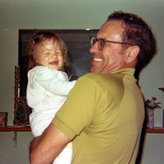Dove and Uncle Jack (aka Russ) at Allen homestead Bay City, Michigan 1971