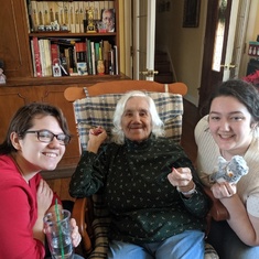 Dalia, Grandma Cuchy and Ally on Christmas Eve Day 2019