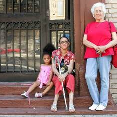 This photo appeared in the series Humans of New York. Ruth is on her building stoop in Inwood.