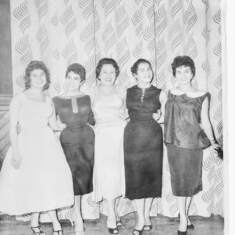 The Negroni girls left to right : Teresa, Nydia, Altita, Ruth, Emma 