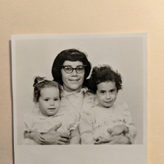 Ruth and her daughters' passport photo circa 1969