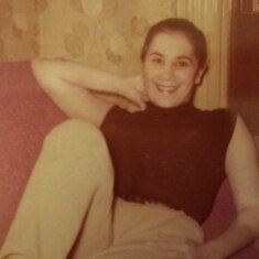 Ruth reclines for a photo circa 1960