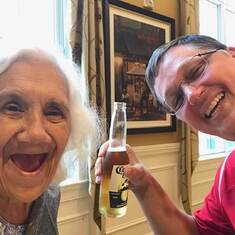 Ruth had lots of jokes about Jeff "having a beer"! 