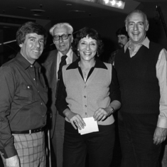 Bob, Walter (Ruth's dad), Ruth and Alex at the NY Times WQXR auditorium, 2/11/84.