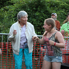 Ruth and Fiona dancing at the Clearwater Festival, 6/22/14.