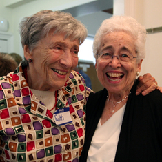 Ruth and Naomi at Ruth's surprise 87th birthday party, Briarcliff NY 6/27/15.