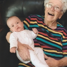 2016 - Ruth and first Great Granddaughter, Arya.