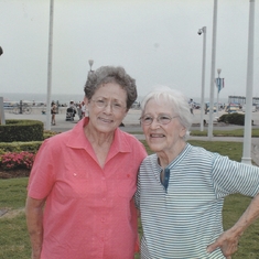 Ruth's best friend in Harrison during the 1960's, Betty Methvin Ruff, visiting Virginia Beach.