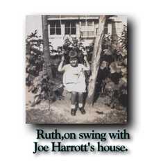 Ruth, on swing with Joe Harrott's