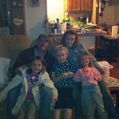 Ma Ma with her grandson Douglas Montgomery and  3 of his children Kinzley,Jeana, and Olivia