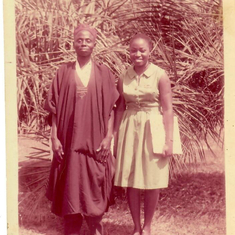 Mummy with her dad - Pa Samuel Afolayan (Baba Ile Mogaji). Graduation day at Wokowomu Teachers College, Omu-Aran. December 1966