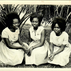Subset of WTC Omu-Aran graduating class of 1966 from Igbaja. LTR are Mrs. Gawati, Mum and Mrs. Dahunsi
