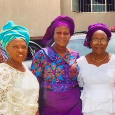 Mum, Aunty Serah Oyebanji and Aunt Tunrayo Dairo during Mama Olobi’s Fidua
