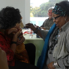 Grandma feeding Luxmi