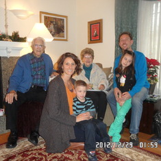 Christmas 2012 with Philip and Grandson Adam and his family: Wife Colleen, son Jake and daughter Sydney