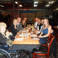 Dinner with family after Philip Rue memorial May 2014