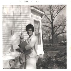 Mom coming home from school circa 1966