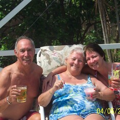 Poolside Mom Dad and Deb