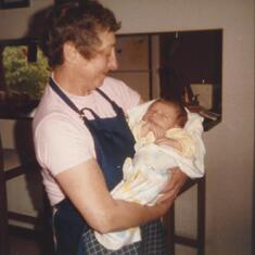 With grandson, Alex (May, 1986)