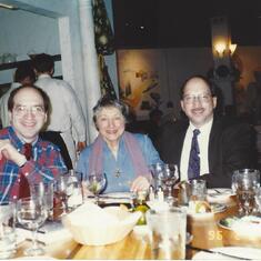 Dinner with Joel (R) & Jonathan (L) (1996)