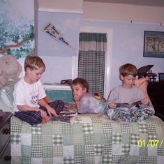 Sleep Over 3rd Grade: Cole Fisher (L), Ryan (C) and Brent Fisher (R)