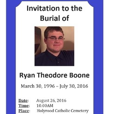 Invitation to Ryans Burial