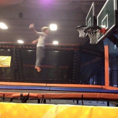 Sky Zone in Syracuse with Max, Uncle Eric & Aunt Dana - Christmas 2014