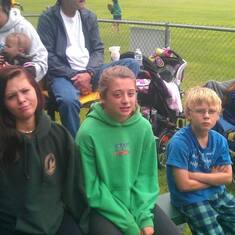 Not happy campers at Max's baseball game