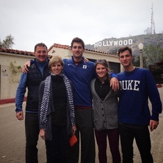 The Shaw family on a trip to California. Scott, Joanne, Connor, Maddy, and Ryan.