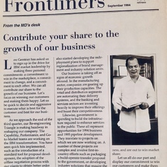 From the IBMP MD’s desk, Frontliners, September 1994.