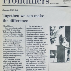 From the IBMP MD’s desk, Frontliners, February 1995.
