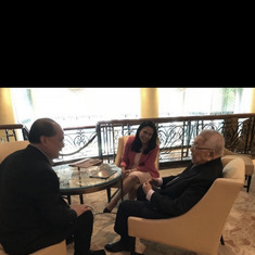  Mon introducing Aileen Jiao (new CGM) to centenarian CGM Mr. Jose  “Pempot” Arguelles, 2018