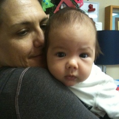 Hi Lyra and Nola! I love this beautiful picture of your mom with Ren! She loves you all so much and always will!