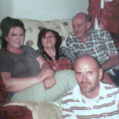 US IN THE LIVING ROOM AT HOME IN NEWARK LATE 2007
